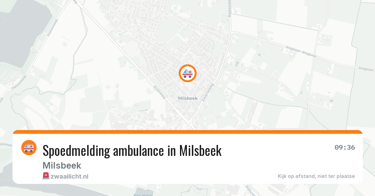 Spoedmelding ambulance in Milsbeek — 29 mrt 2026