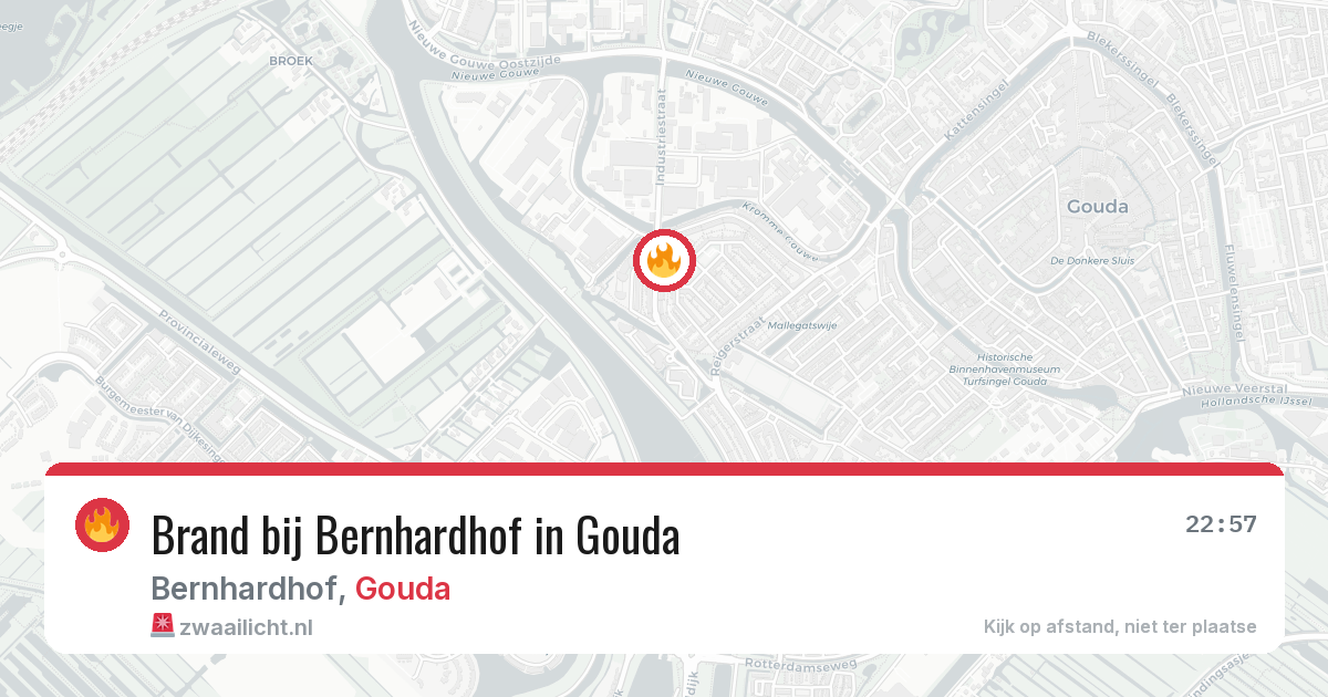 Brand bij Bernhardhof in Gouda — 4 jul 2026