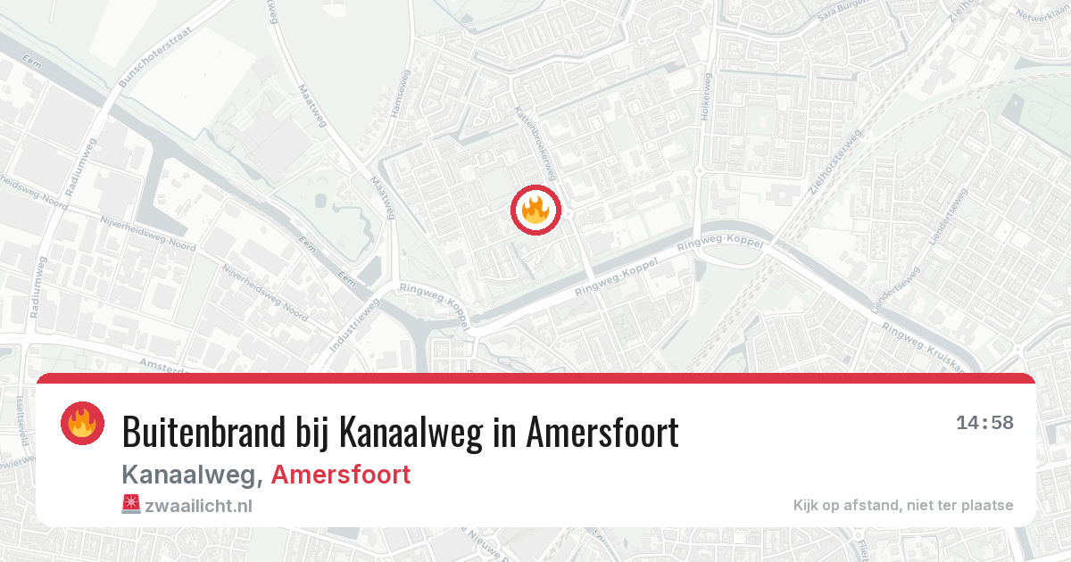 Buitenbrand bij Kanaalweg in Amersfoort — 2 aug 2026