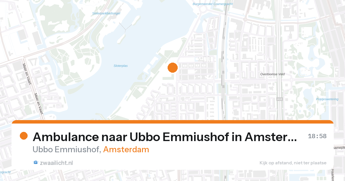 Ambulance naar Ubbo Emmiushof in Amsterdam — 25 aug 2026