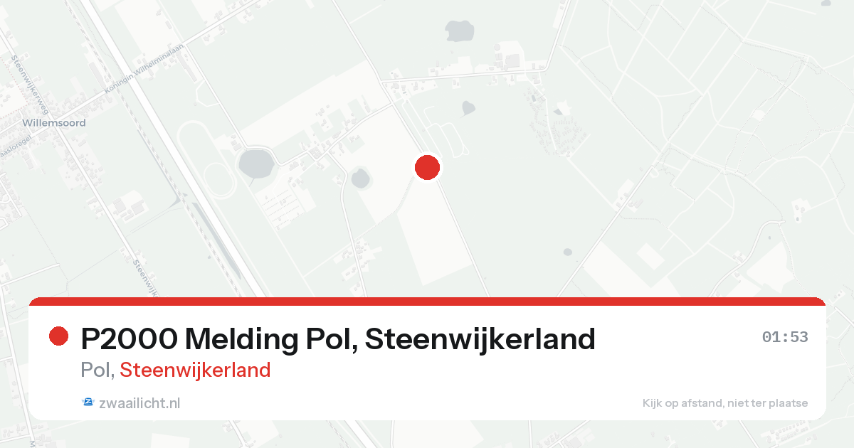P2000 Melding Pol, Steenwijkerland — 15 aug 2026