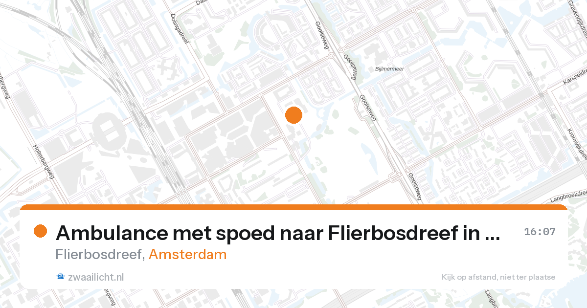 Ambulance met spoed naar Flierbosdreef in Amsterdam — 28 aug 2026