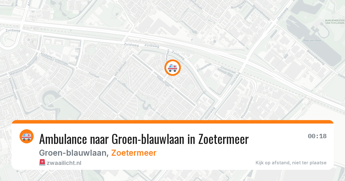 Ambulance naar Groen-blauwlaan in Zoetermeer — 11 apr 2026