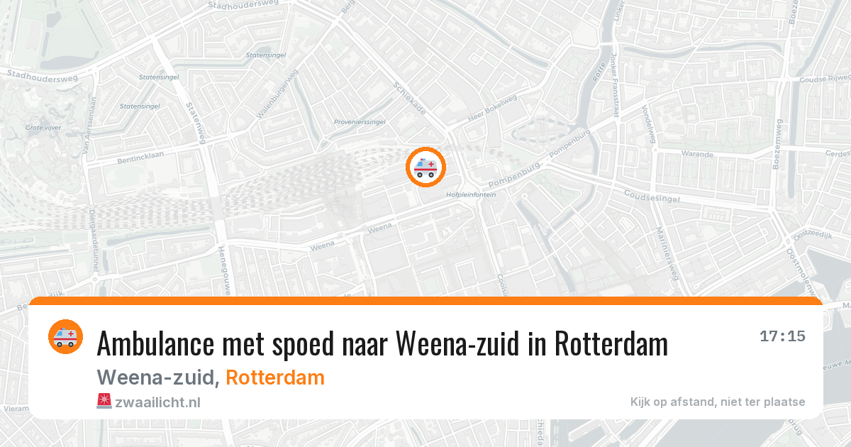 Ambulance met spoed naar Weena-zuid in Rotterdam — 2 apr 2026