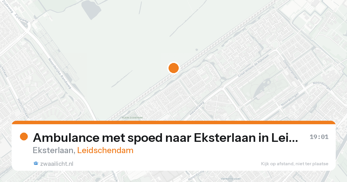 Ambulance met spoed naar Eksterlaan in Leidschendam — 17 aug 2026