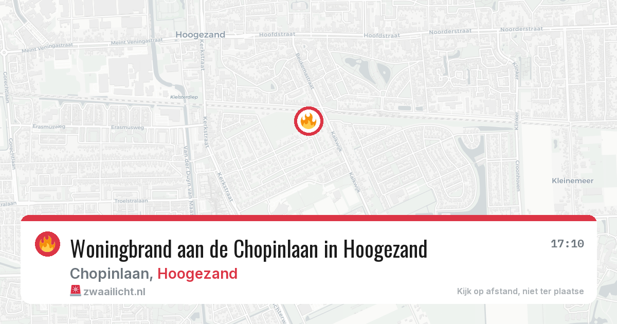 Woningbrand aan de Chopinlaan in Hoogezand — 18 feb 2026