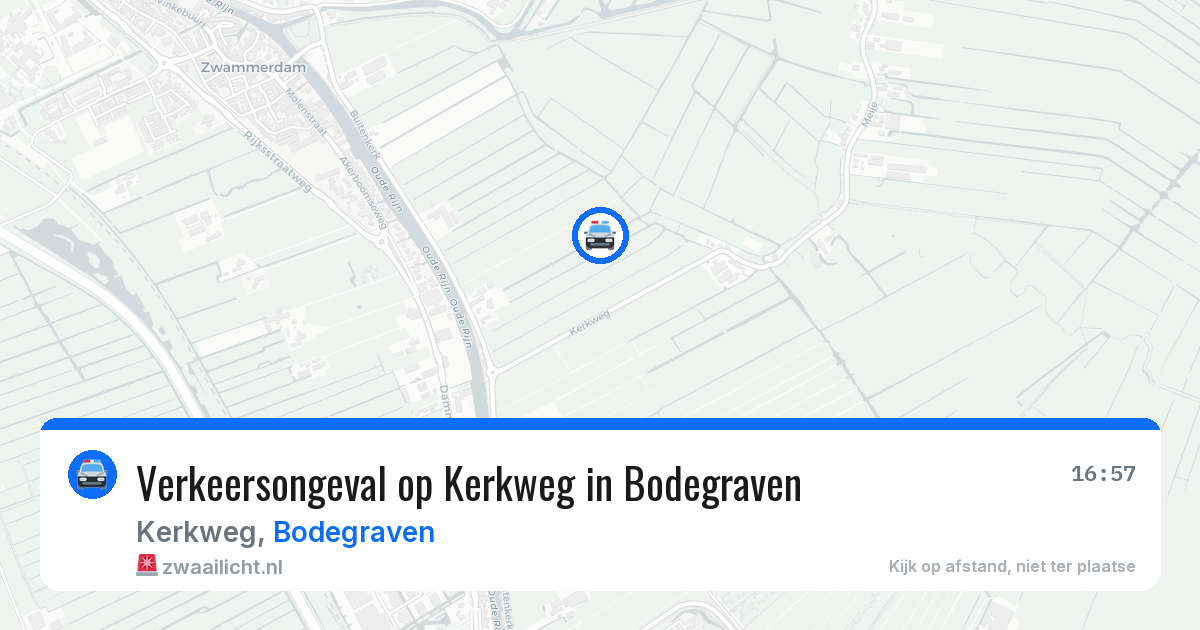 Verkeersongeval op Kerkweg in Bodegraven — 14 jul 2026