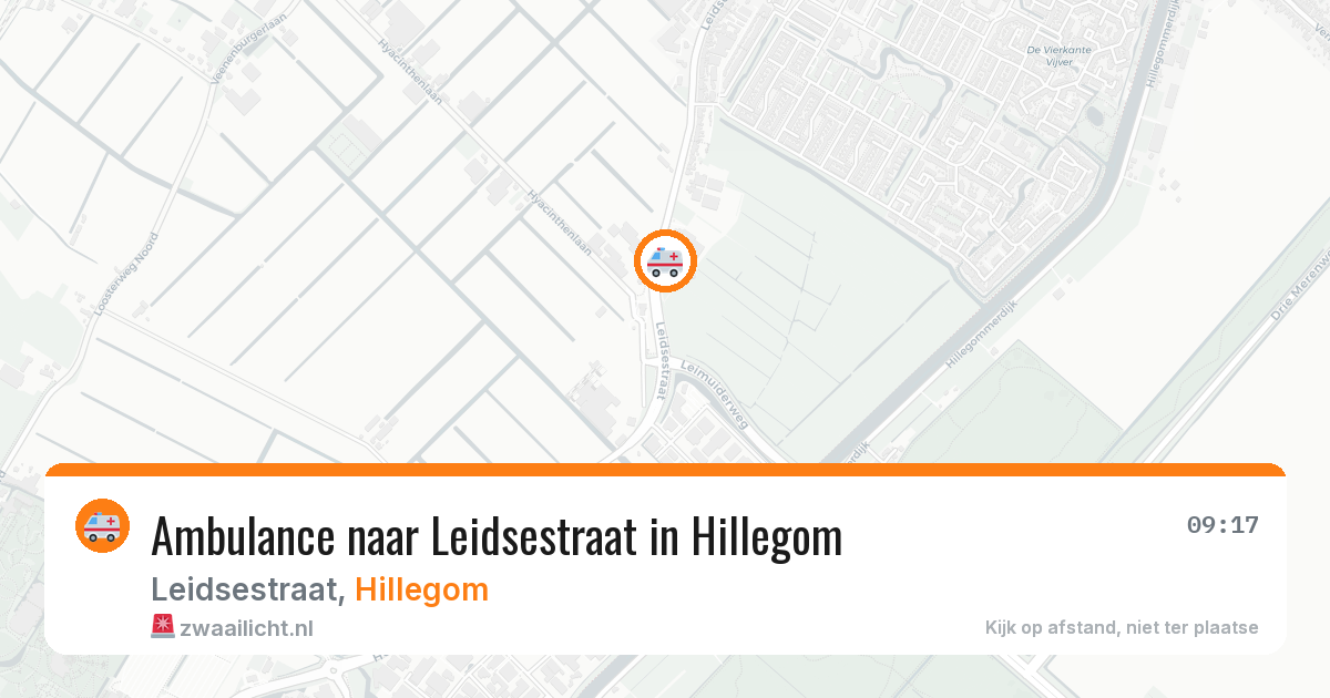 Ambulance naar Leidsestraat in Hillegom — 30 jul 2026