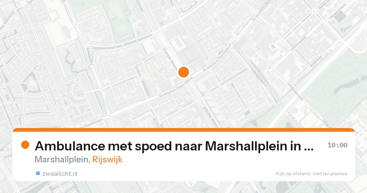 Ambulance met spoed naar Marshallplein in Rijswijk — 21 aug 2026