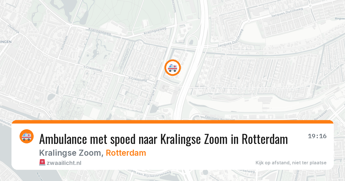 Ambulance met spoed naar Kralingse Zoom in Rotterdam — 1 apr 2026