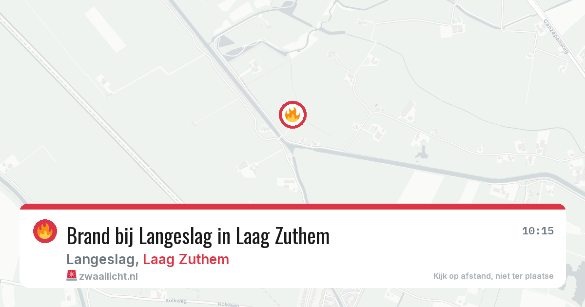 Brand bij Langeslag in Laag Zuthem — 26 mrt 2026