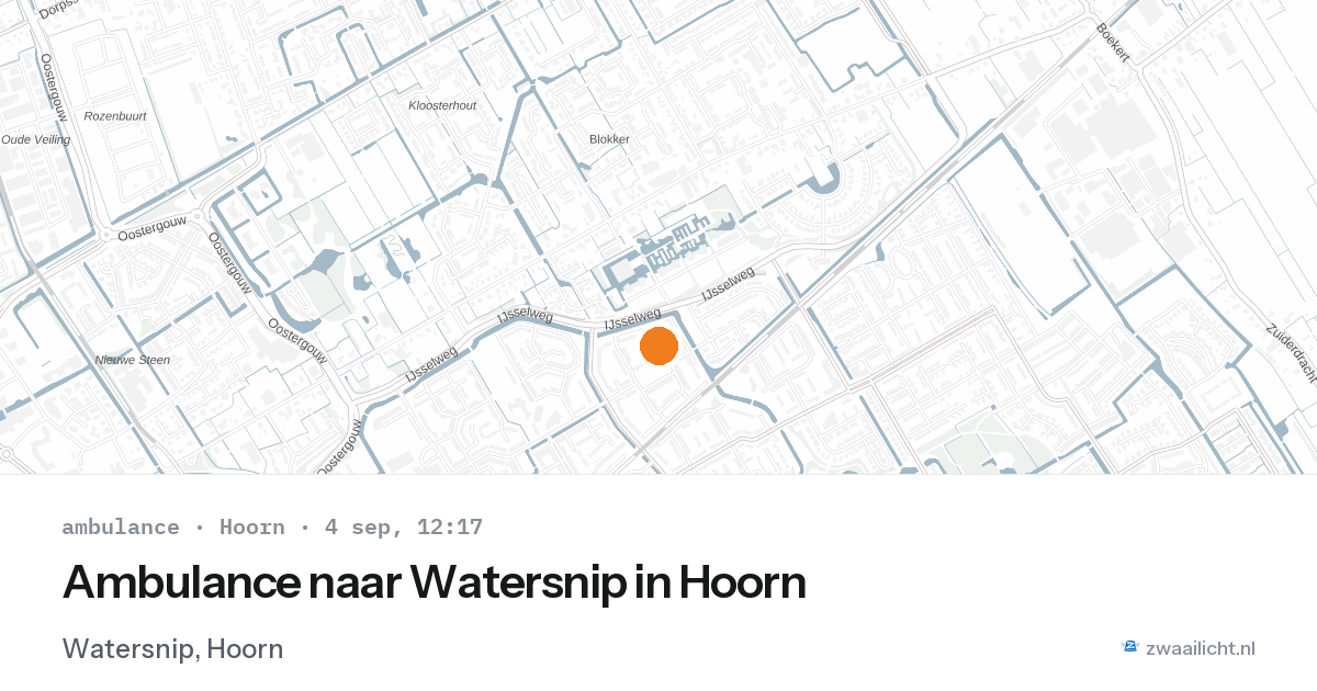 Ambulance naar Watersnip in Hoorn — 4 sep 2026