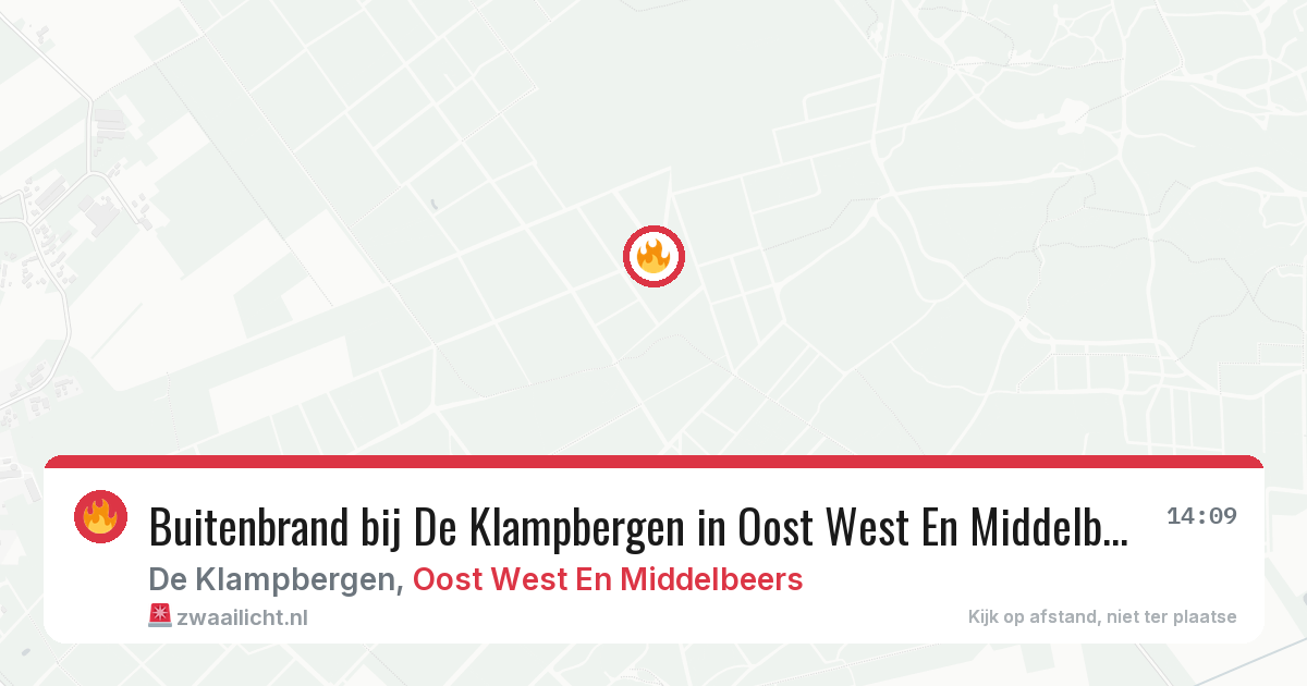 Buitenbrand bij De Klampbergen in Oost West En Middelbeers — 25 apr 2026