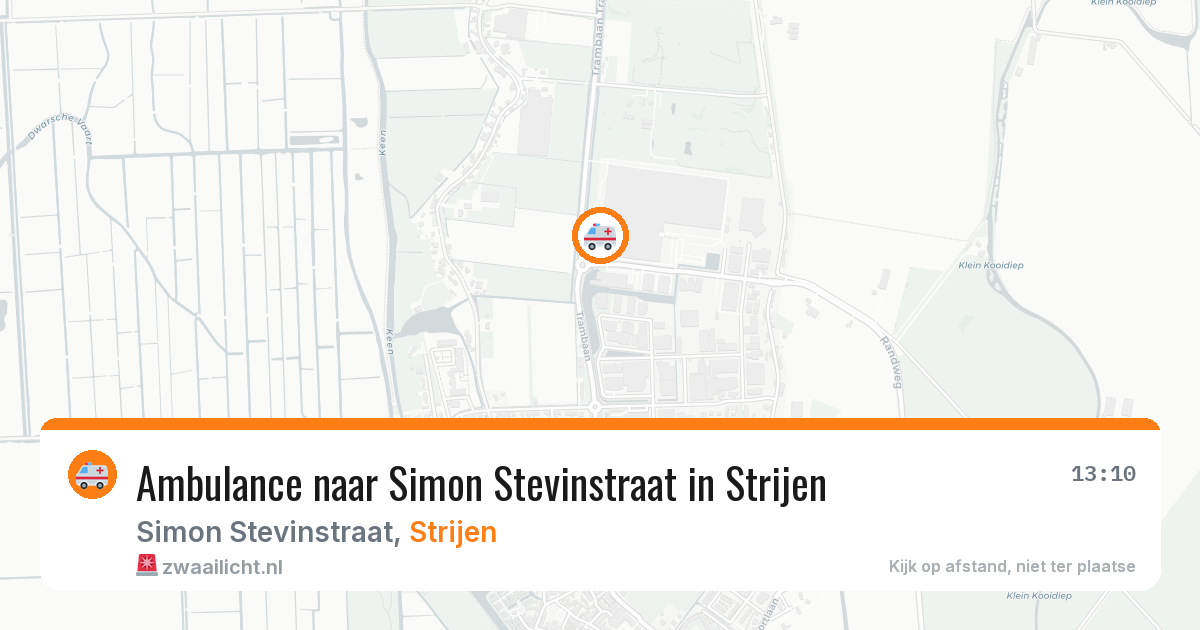 Ambulance naar Simon Stevinstraat in Strijen — 22 mei 2026