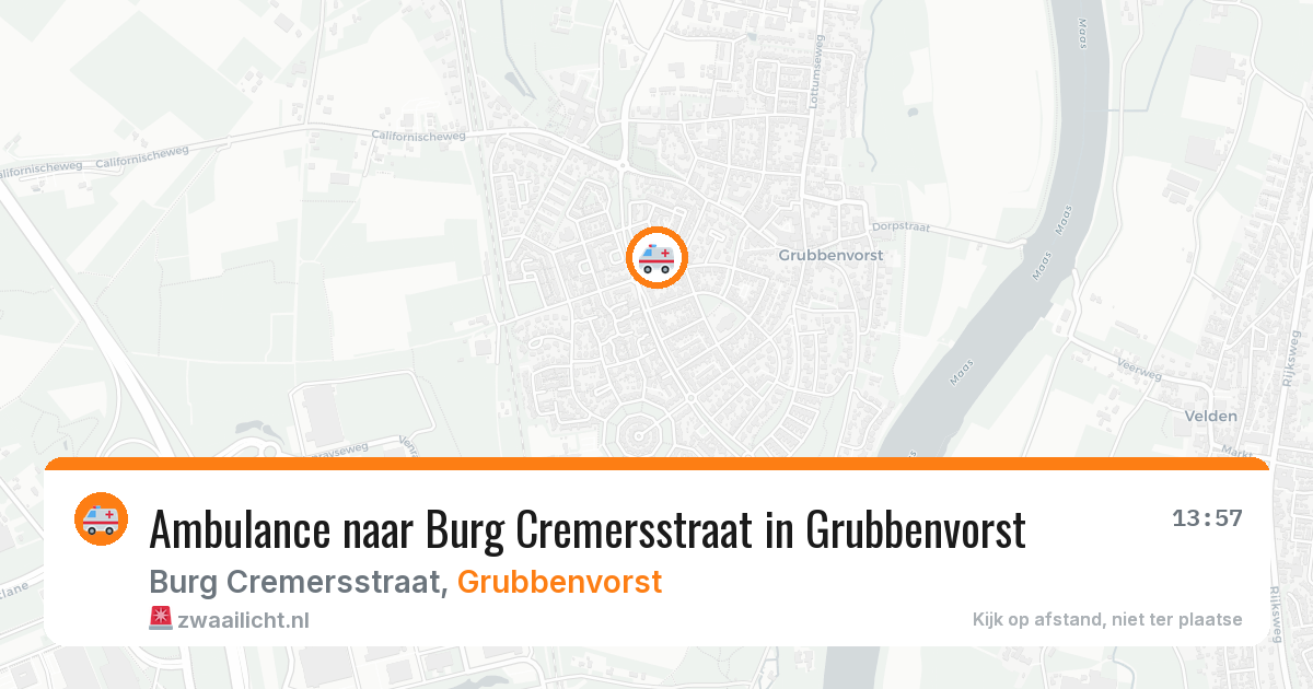 Ambulance naar Burg Cremersstraat in Grubbenvorst — 2 jun 2026