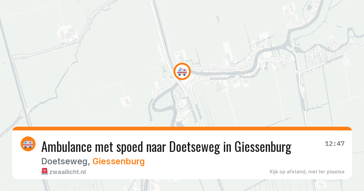 Ambulance met spoed naar Doetseweg in Giessenburg — 4 feb 2026