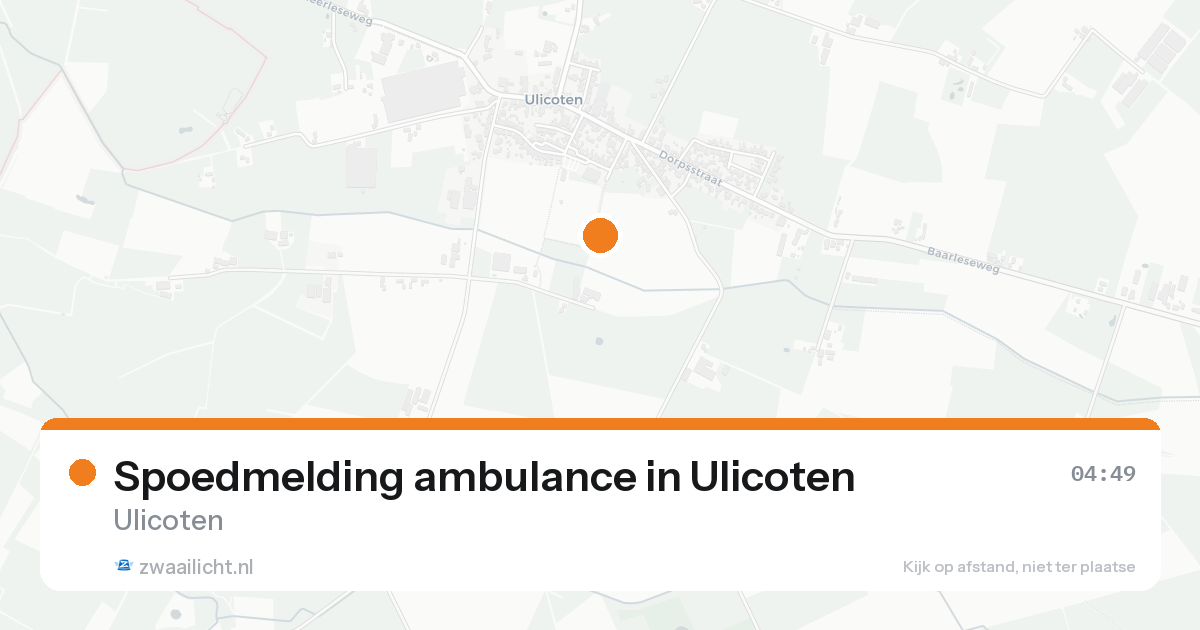 Spoedmelding ambulance in Ulicoten — 17 aug 2026