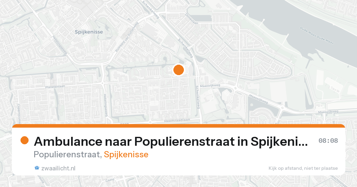 Ambulance naar Populierenstraat in Spijkenisse — 25 aug 2026