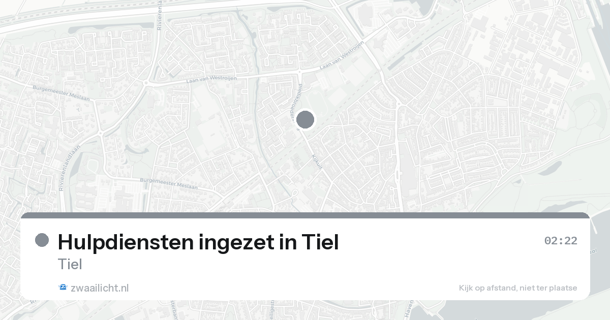 Hulpdiensten ingezet in Tiel — 31 jan 2026 | 🚨 Zwaailicht.nl