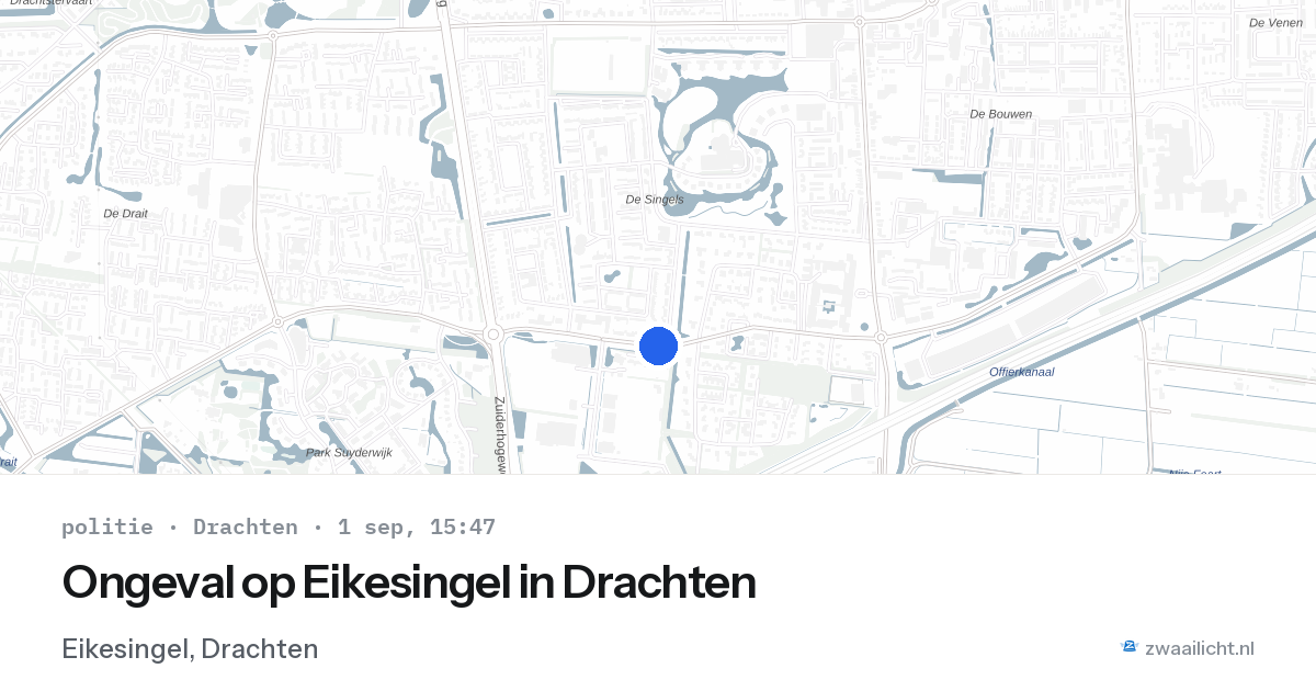 Ongeval op Eikesingel in Drachten — 1 sep 2026