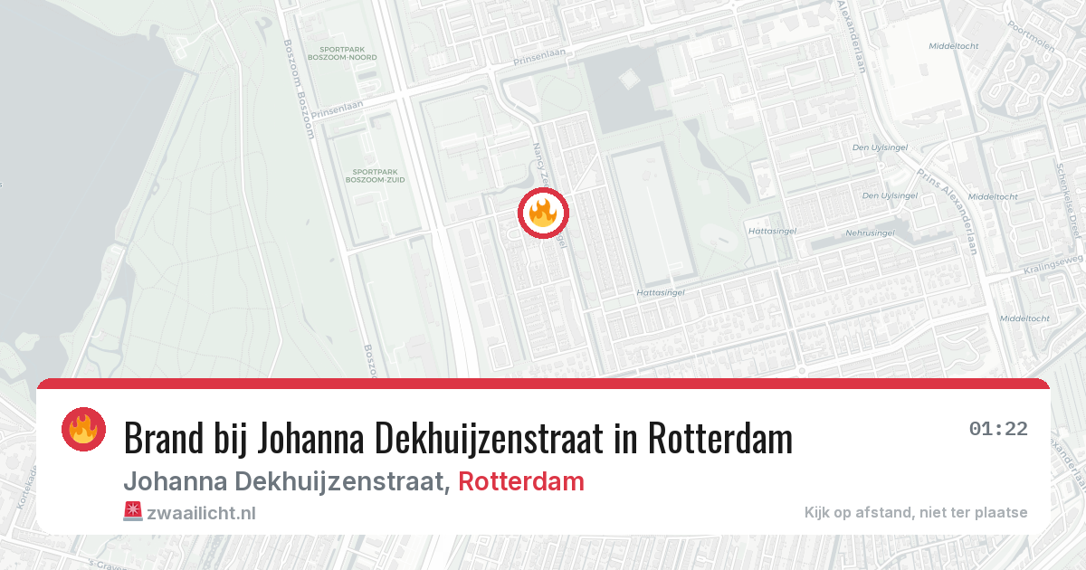 Brand bij Johanna Dekhuijzenstraat in Rotterdam — 27 jun 2026