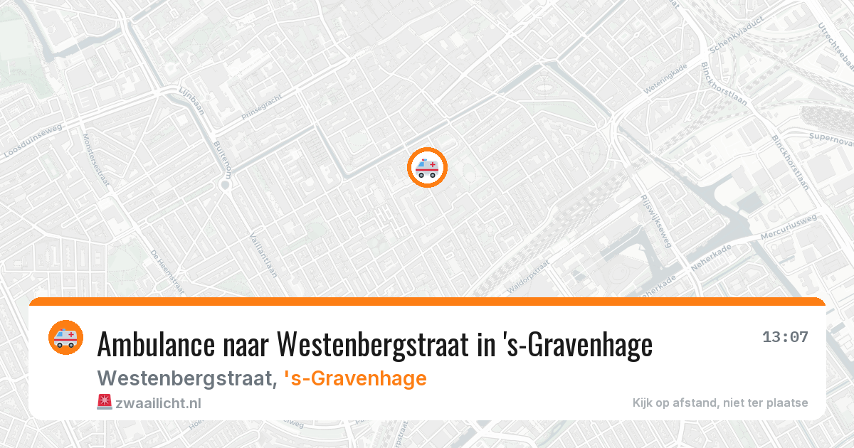 Ambulance naar Westenbergstraat in 's-Gravenhage — 23 mrt 2026