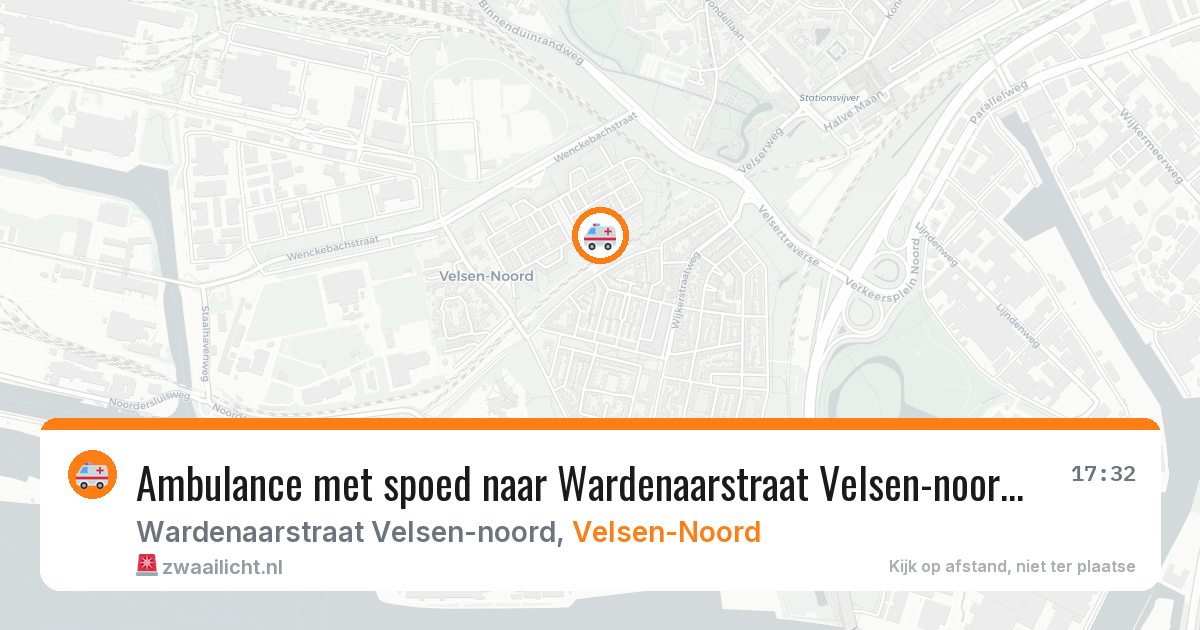 Ambulance met spoed naar Wardenaarstraat Velsen-noord in Velsen-Noord — 7 aug 2026