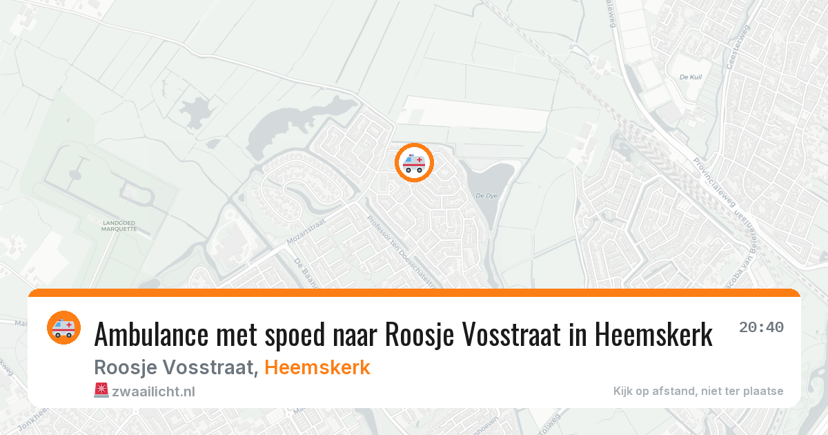 Ambulance met spoed naar Roosje Vosstraat in Heemskerk — 2 aug 2026
