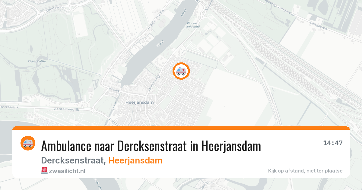 Ambulance naar Dercksenstraat in Heerjansdam — 16 jun 2026
