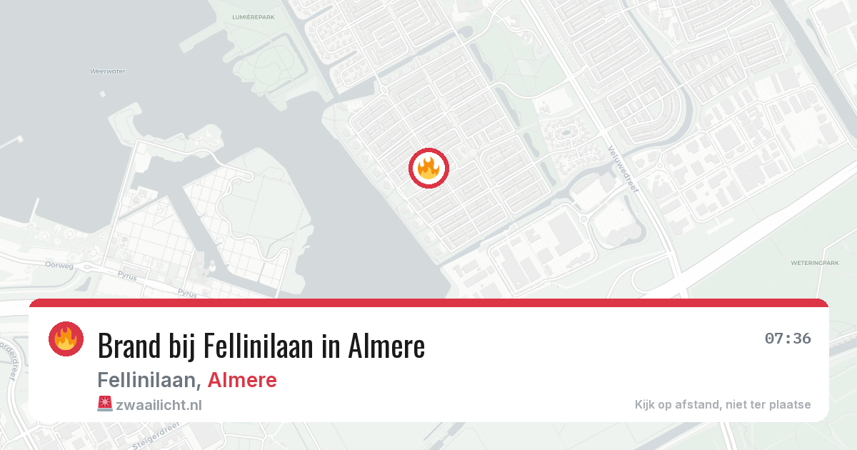Brand bij Fellinilaan in Almere — 28 jun 2026
