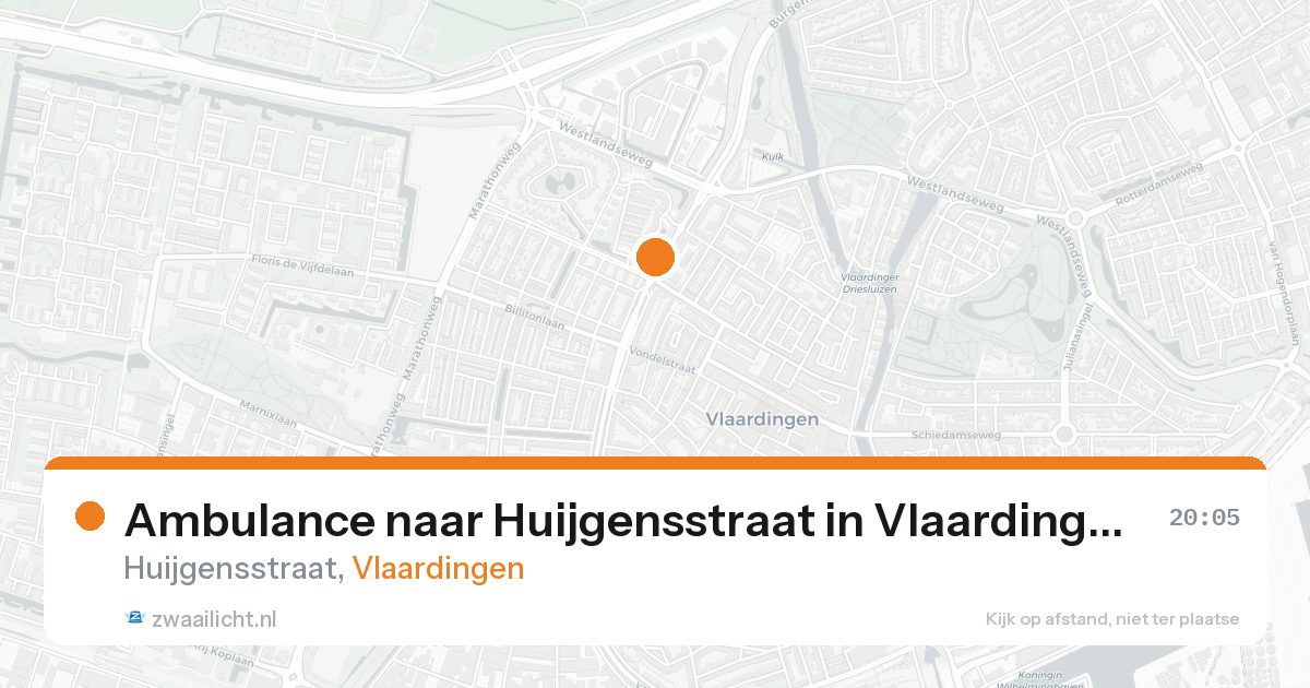 Ambulance naar Huijgensstraat in Vlaardingen — 19 aug 2026