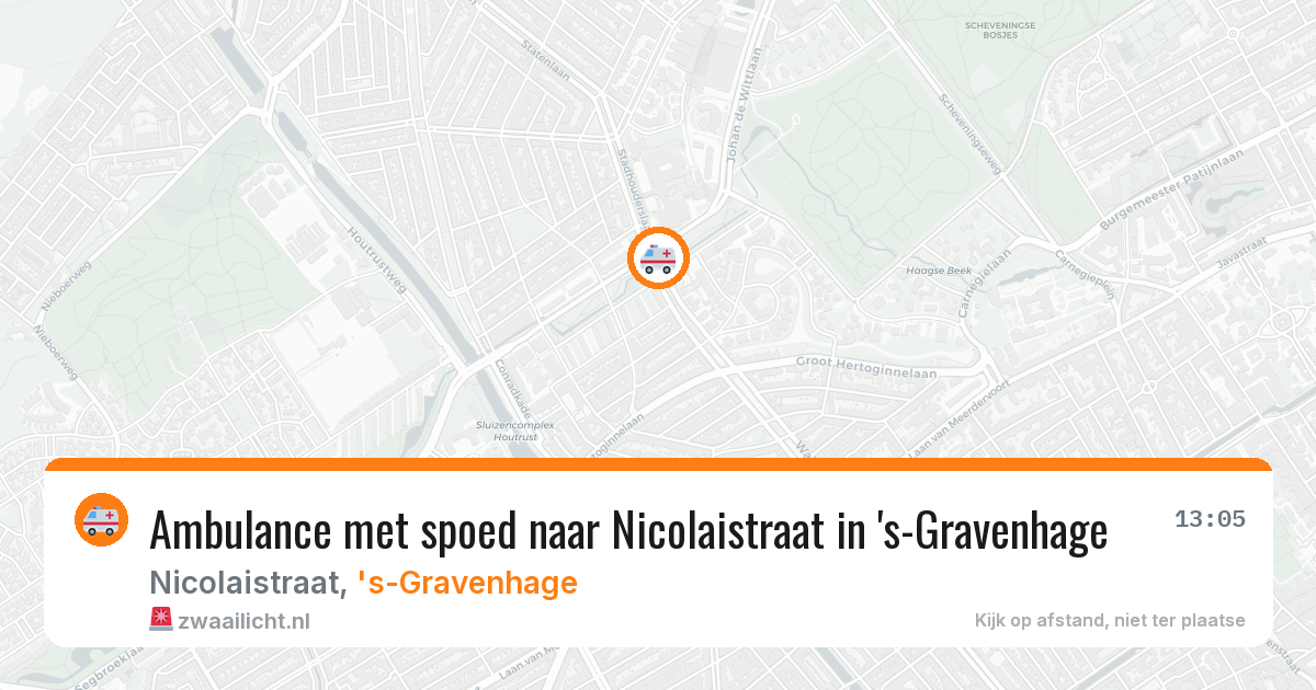 Ambulance met spoed naar Nicolaistraat in 's-Gravenhage — 12 jul 2026