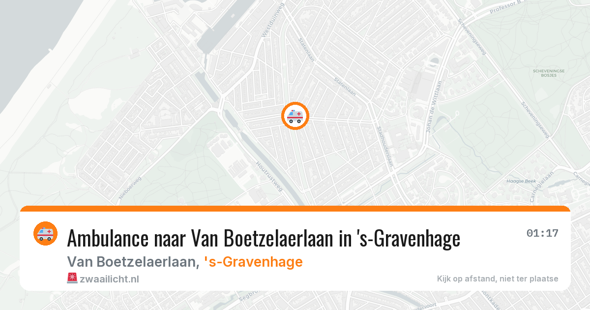 Ambulance naar Van Boetzelaerlaan in 's-Gravenhage — 22 apr 2026