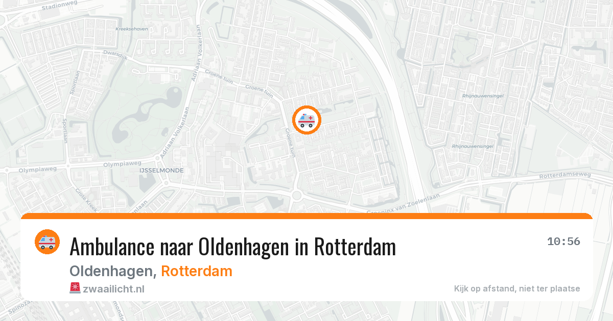 Ambulance naar Oldenhagen in Rotterdam — 23 mrt 2026