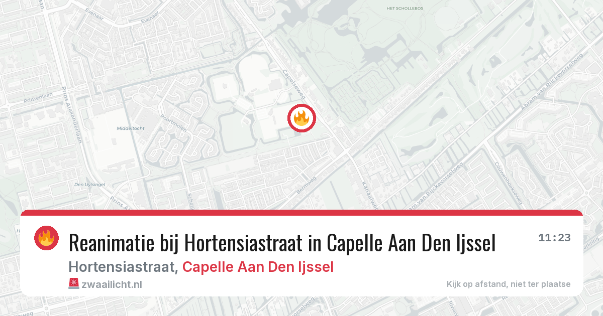 Reanimatie bij Hortensiastraat in Capelle Aan Den Ijssel — 9 mrt 2026