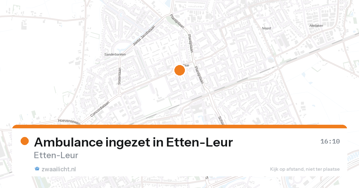 Ambulance ingezet in Etten-Leur — 27 aug 2026