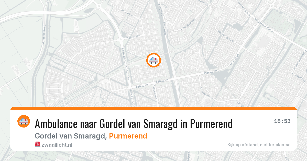 Ambulance naar Gordel van Smaragd in Purmerend — 24 jun 2026