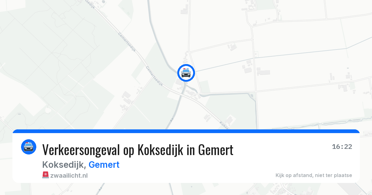 Verkeersongeval op Koksedijk in Gemert — 7 jul 2026