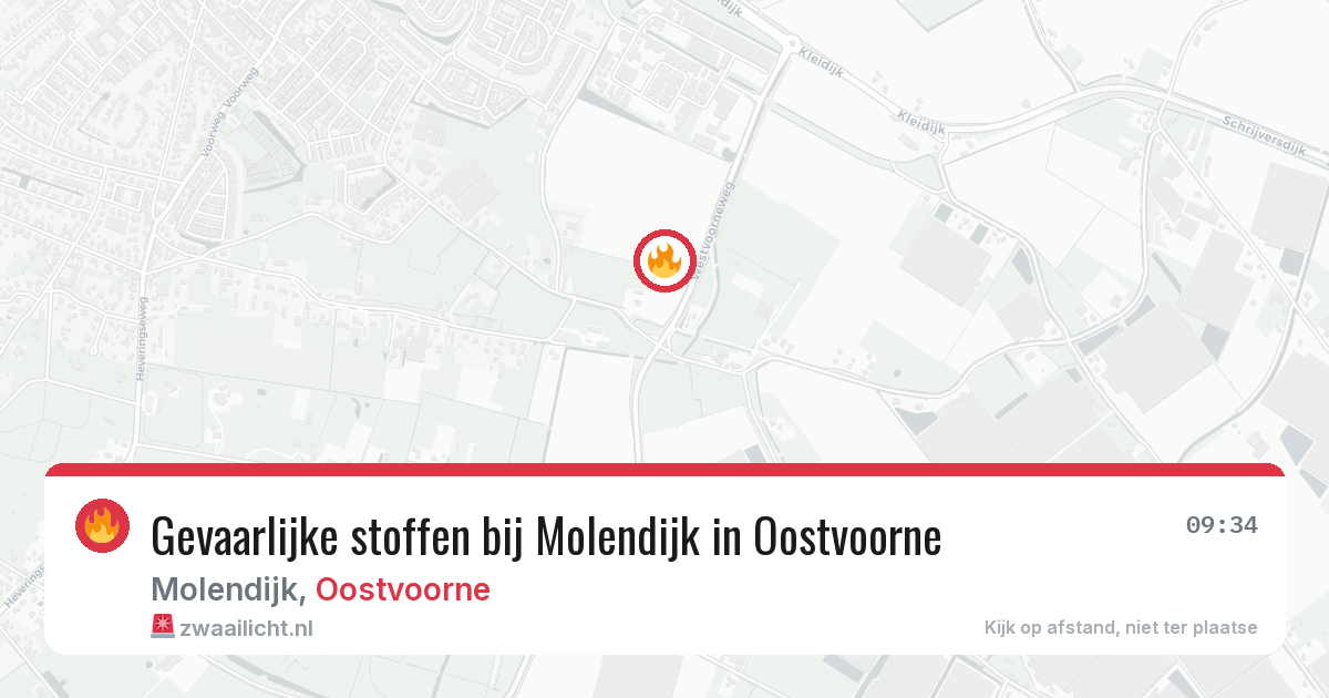 Gevaarlijke stoffen bij Molendijk in Oostvoorne — 24 jun 2026