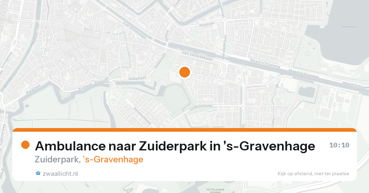 Ambulance naar Zuiderpark in 's-Gravenhage — 20 aug 2026