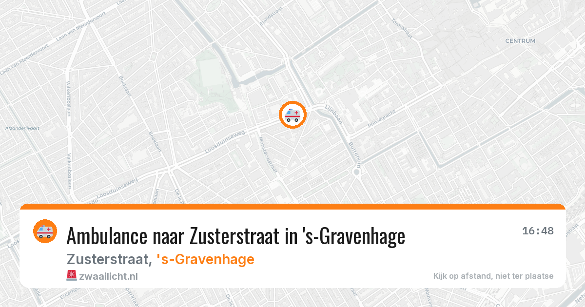Ambulance naar Zusterstraat in 's-Gravenhage — 23 mei 2026