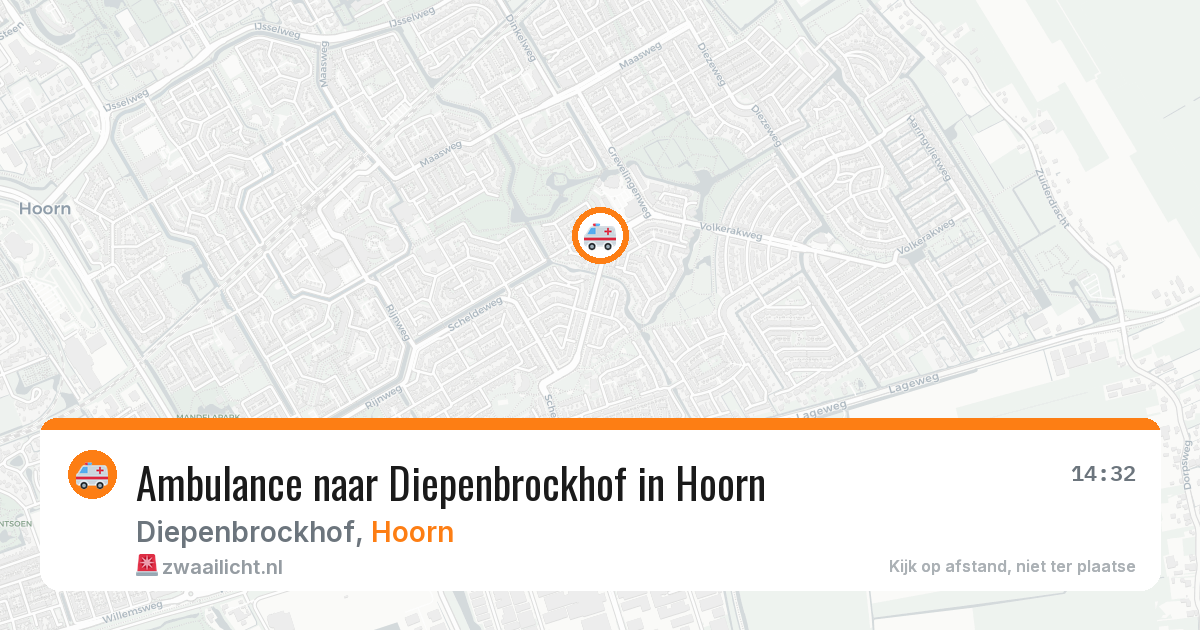 Ambulance naar Diepenbrockhof in Hoorn — 14 mei 2026
