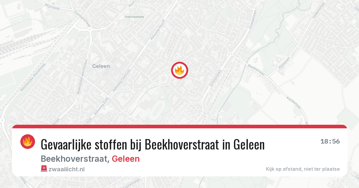 Gevaarlijke stoffen bij Beekhoverstraat in Geleen — 2 jul 2026
