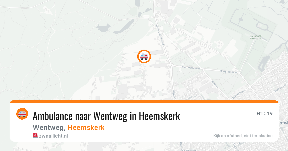 Ambulance naar Wentweg in Heemskerk — 1 jun 2026