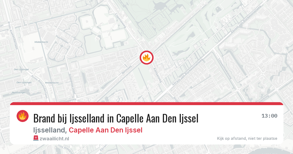 Brand bij Ijsselland in Capelle Aan Den Ijssel — 14 aug 2026