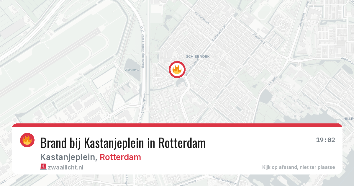 Brand bij Kastanjeplein in Rotterdam — 31 jul 2026