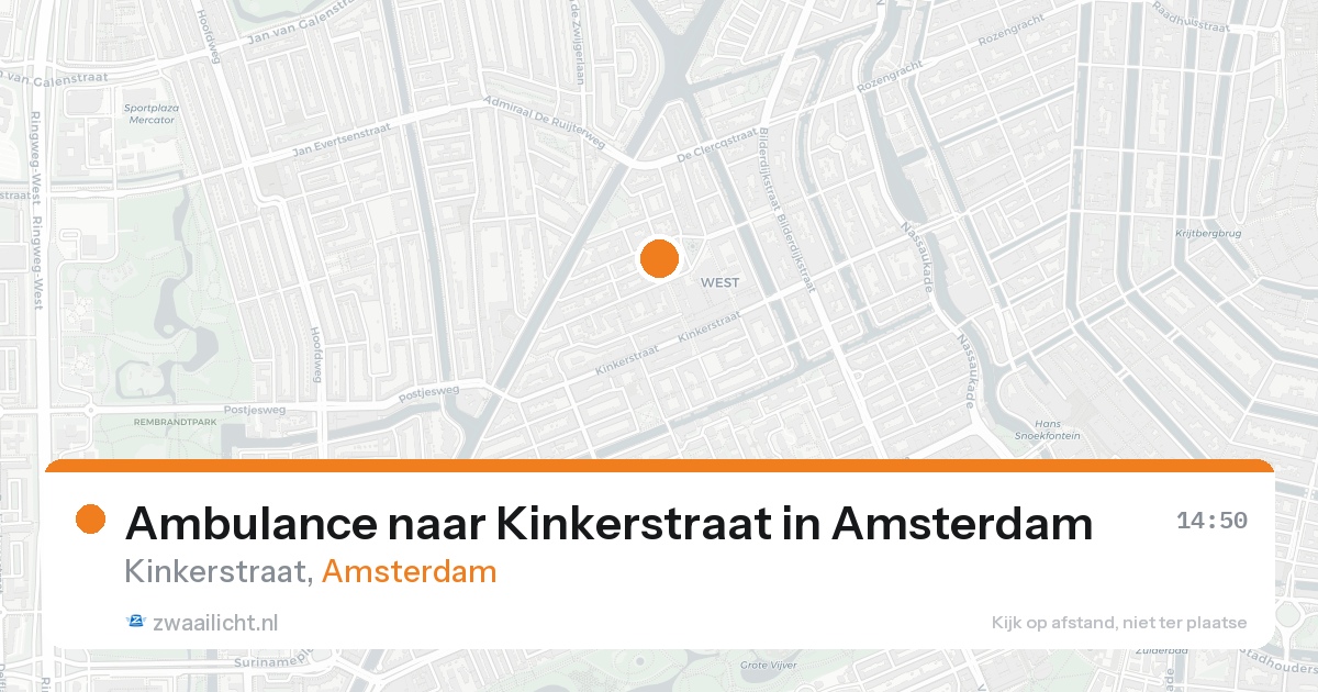Ambulance naar Kinkerstraat in Amsterdam — 24 mrt 2026