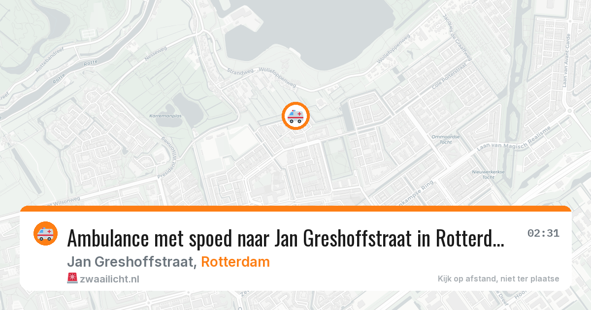 Ambulance met spoed naar Jan Greshoffstraat in Rotterdam — 24 jun 2026