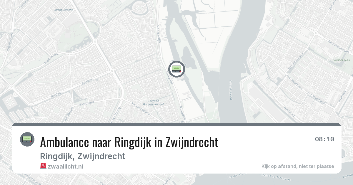 Ambulance naar Ringdijk in Zwijndrecht — 2 mrt 2026