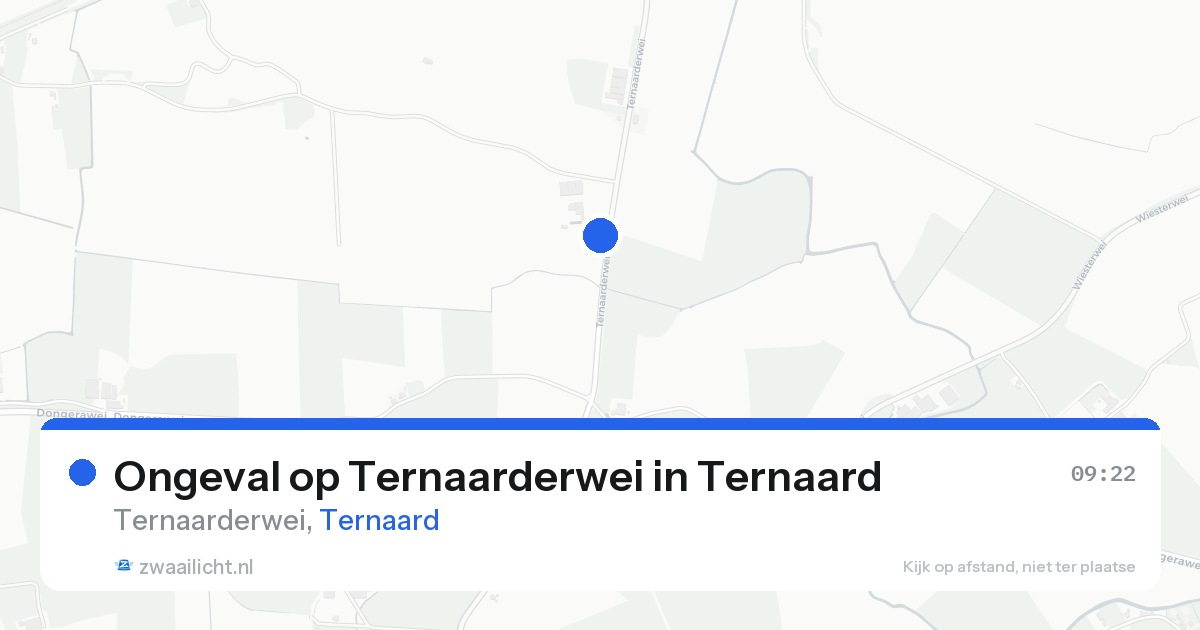 Ongeval op Ternaarderwei in Ternaard — 20 aug 2026